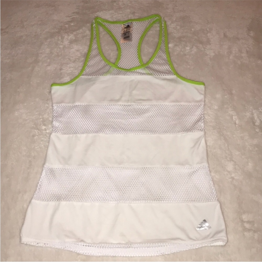 Adidas Athletic Mesh Cut Out Tank Top